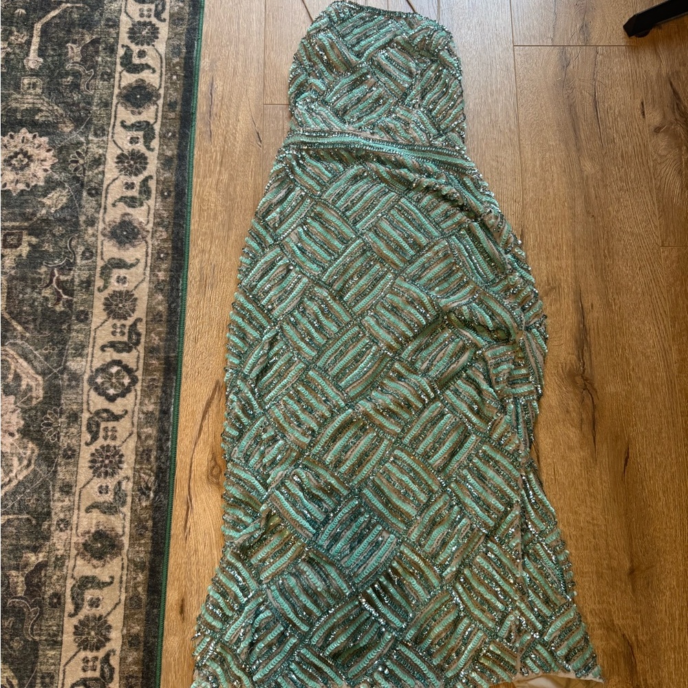 ASOS Green Beaded Midi Dress